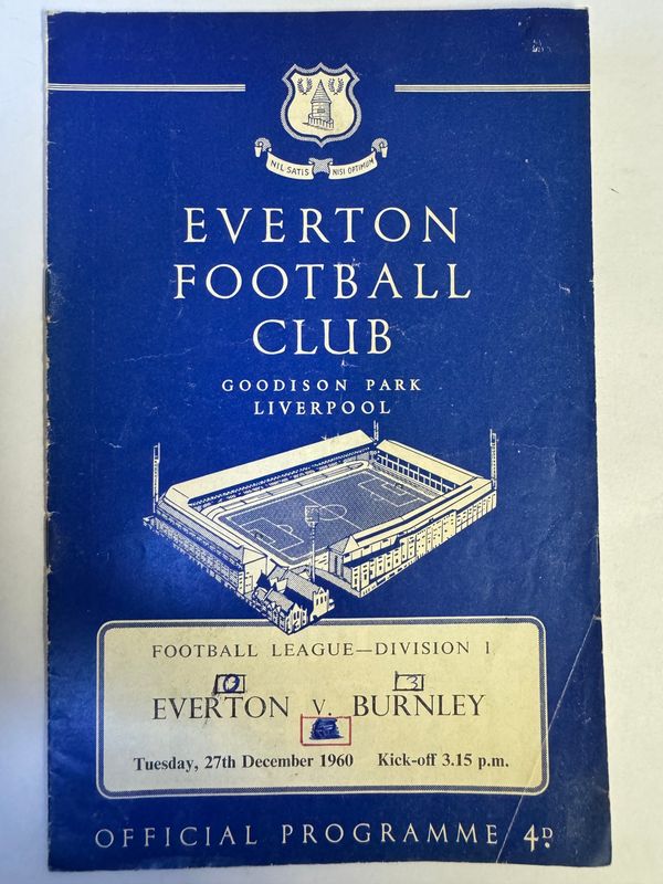 Everton v Burnley - 27/12/60