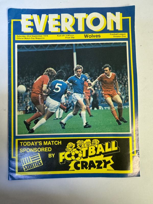 Everton v Wolves  - 23/9/78