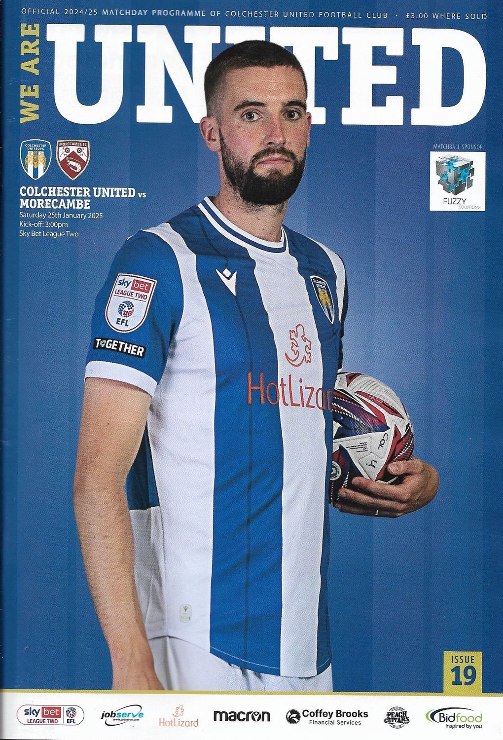 Colchester United v Morecambe - 25/01/25