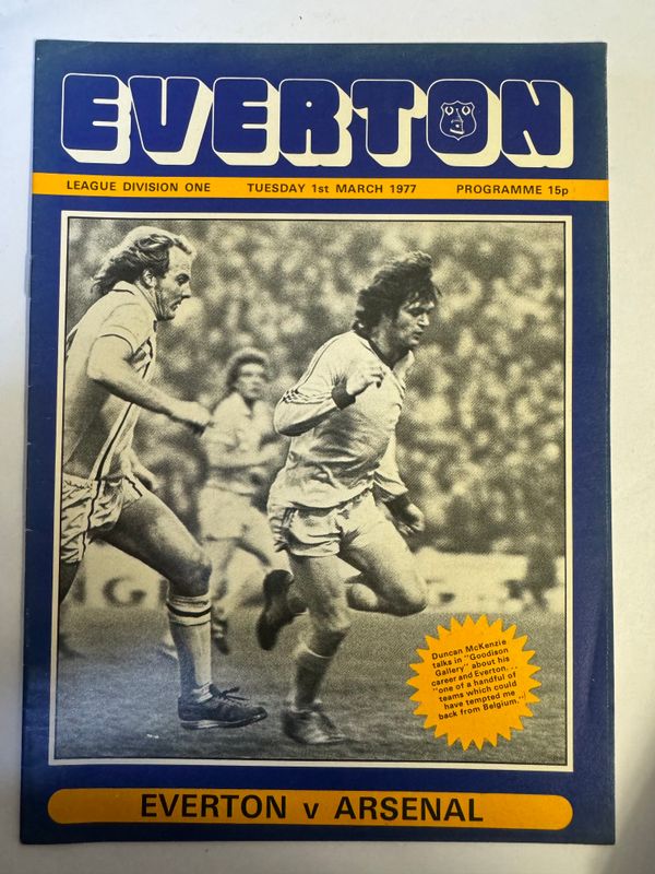 Everton v Arsenal - 1/3/77