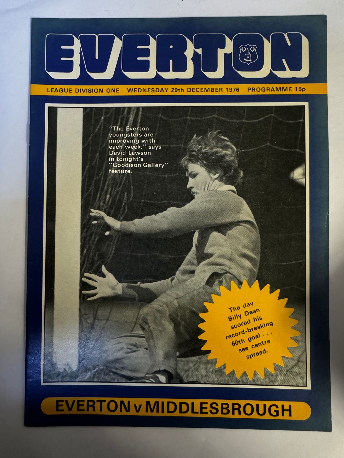 Everton v Middlesbrough - 29/12/76