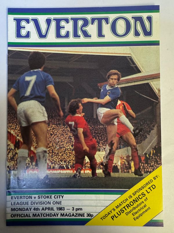 Everton v Stoke City - 4/4/83