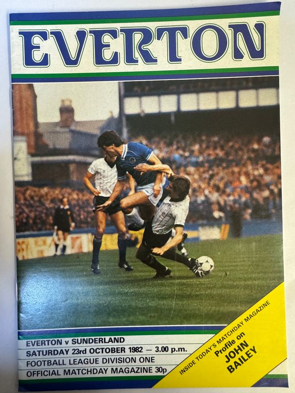Everton v Sunderland - 23/10/82
