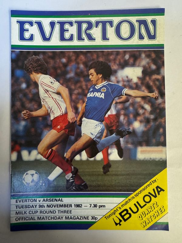 Everton v Arsenal - 9/11/82