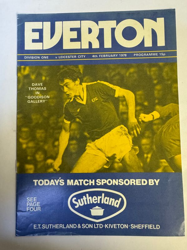 Everton v Leicester - 4/2/78