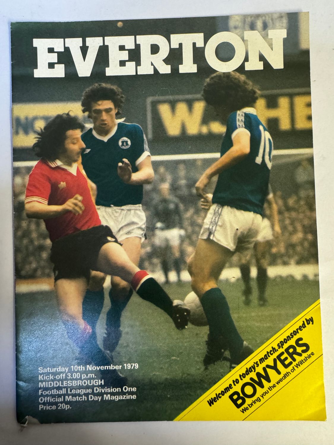Everton v Middlesbrough - 10/11/79