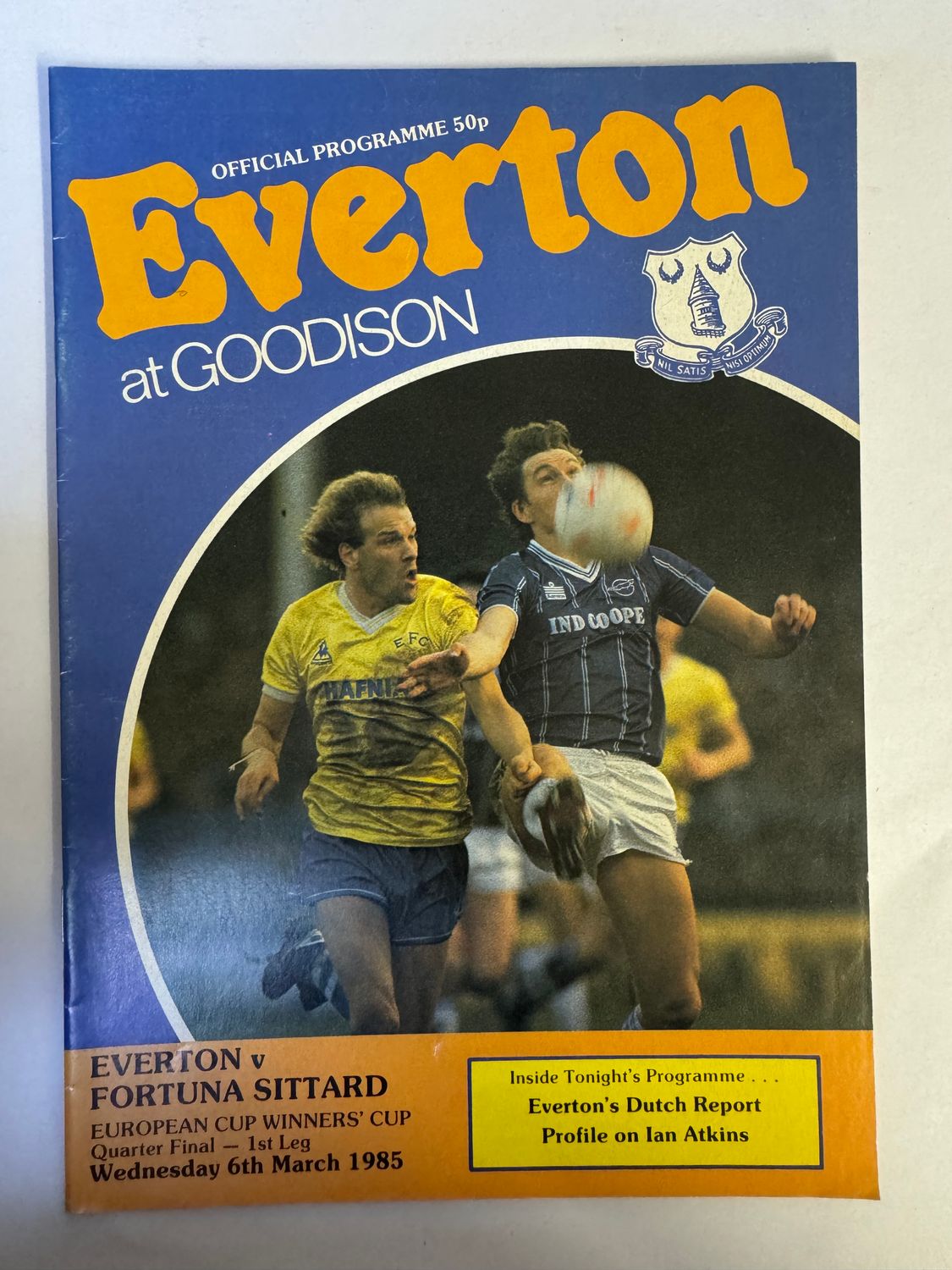 Everton v Fortuna Sittard  - 6/3/85