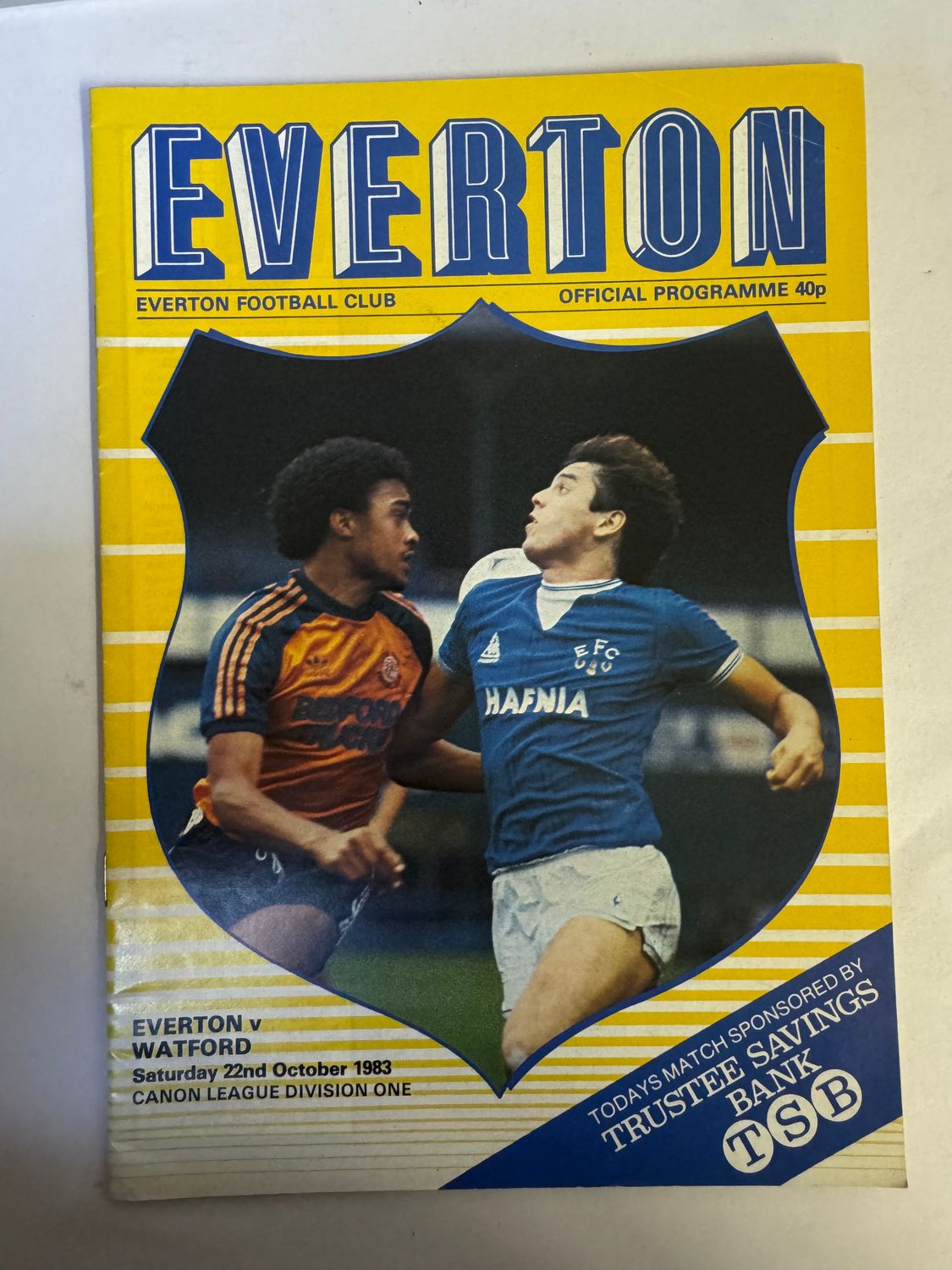 Everton v Watford - 22/10/83