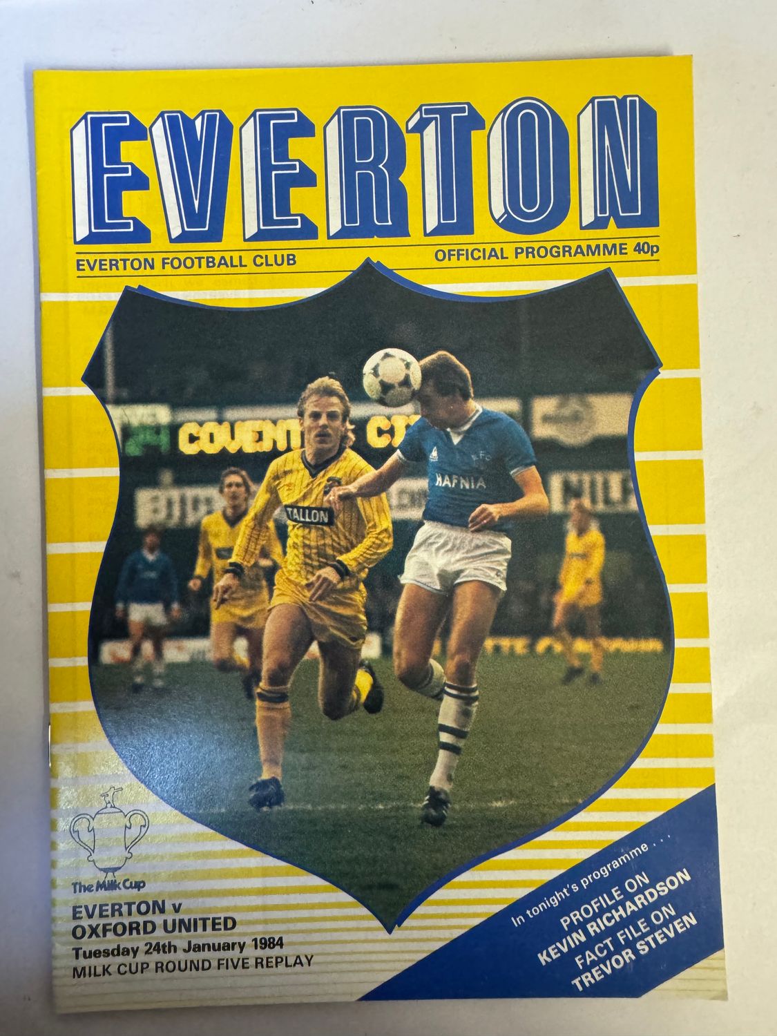 Everton v Oxford - 24/1/84