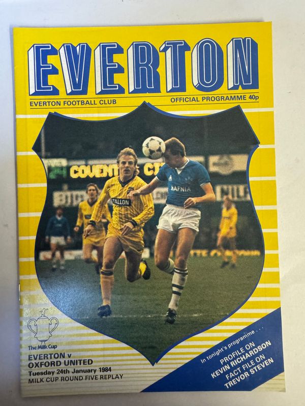 Everton v Oxford - 24/1/84