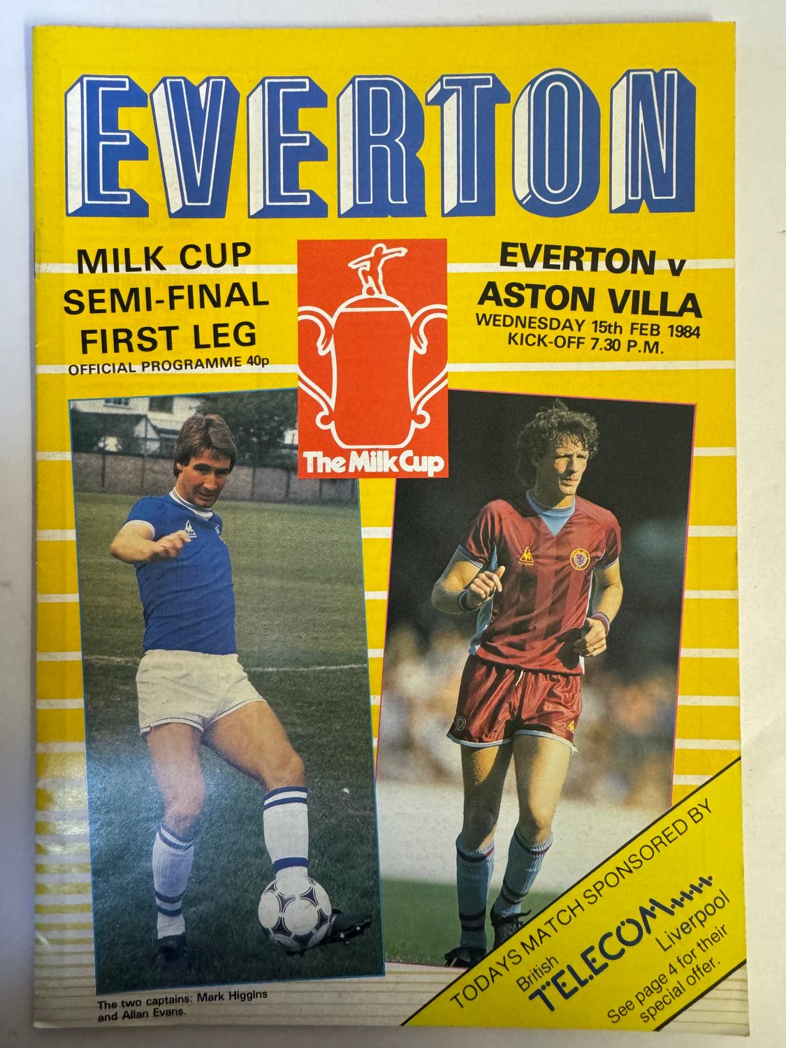 Everton v Aston Villa - 15/2/84