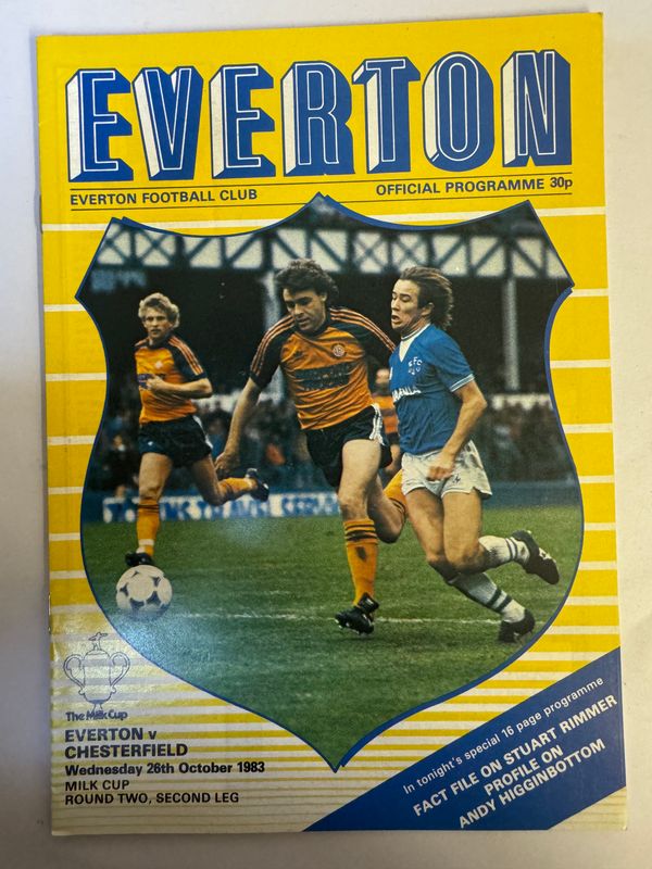Everton v Chesterfield - 26/10/83