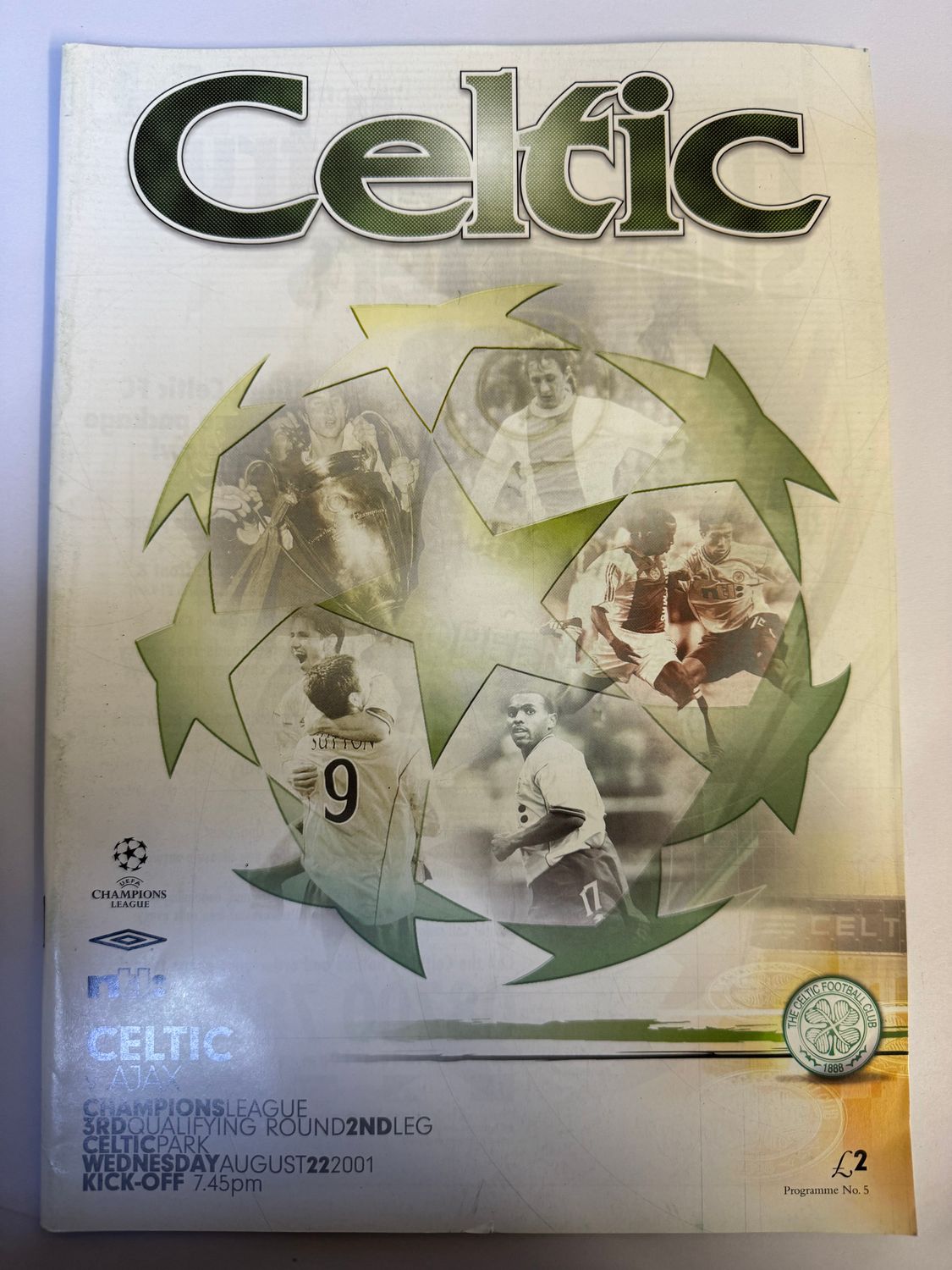 Celtic v Ajax - 22/8/01