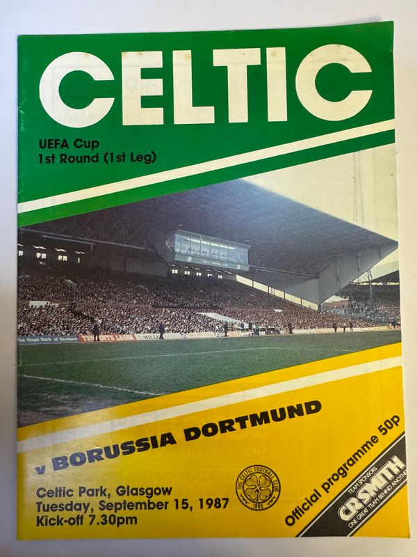 Celtic v Borussia Dortmund - 15/9/87