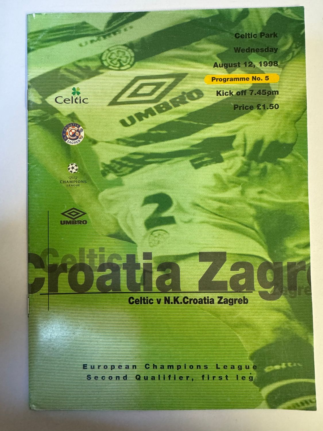Celtic v Croatia Zagreb - 12/8/98