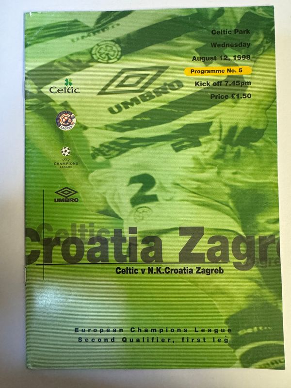 Celtic v Croatia Zagreb - 12/8/98
