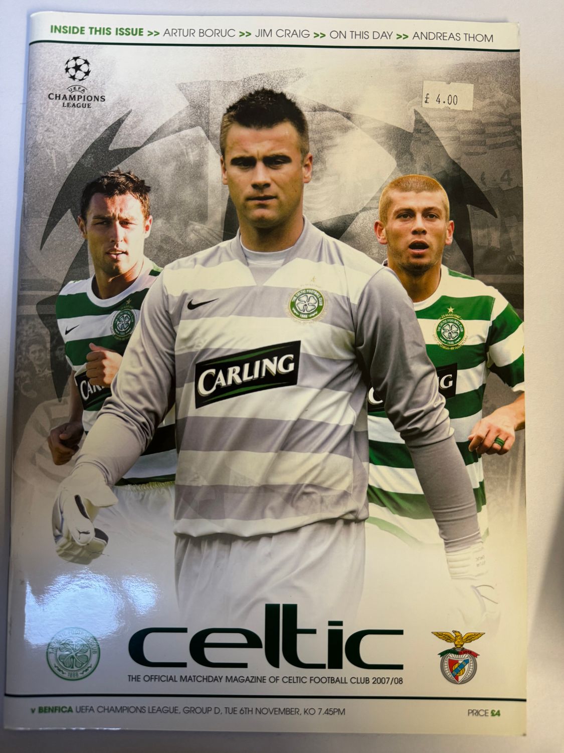 Celtic v Benfica - 6/11/07