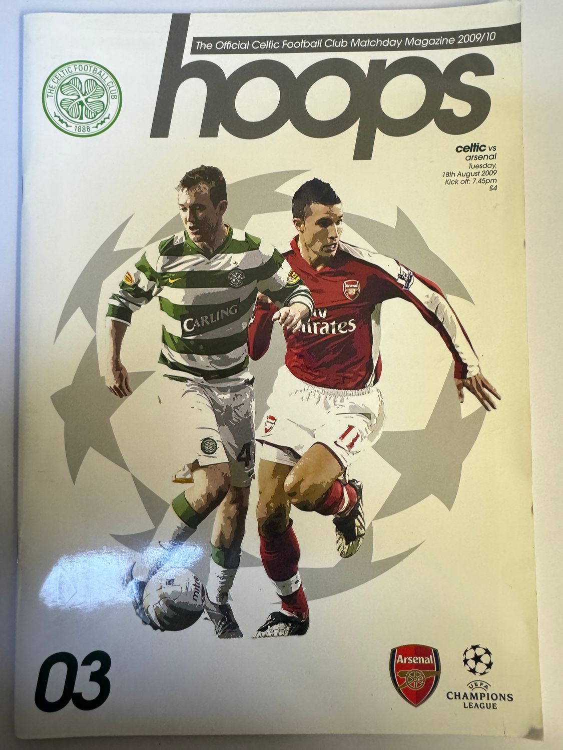 Celtic v Arsenal - 18/8/09