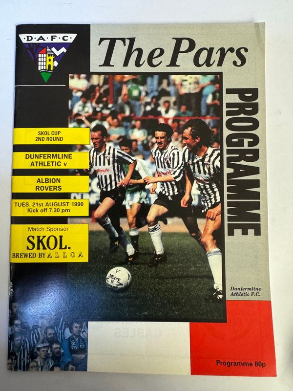 Dunfermline v Albion Rovers - 21/8/90