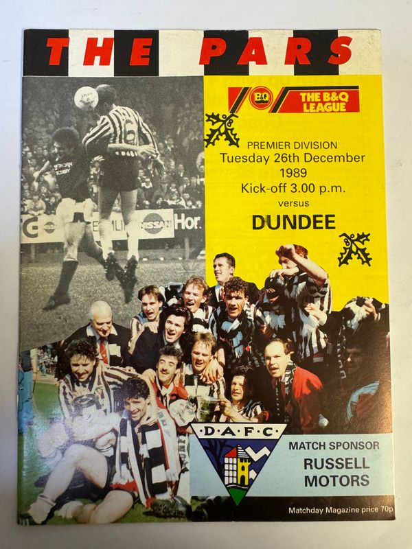 Dunfermline v Dundee - 26/12/89