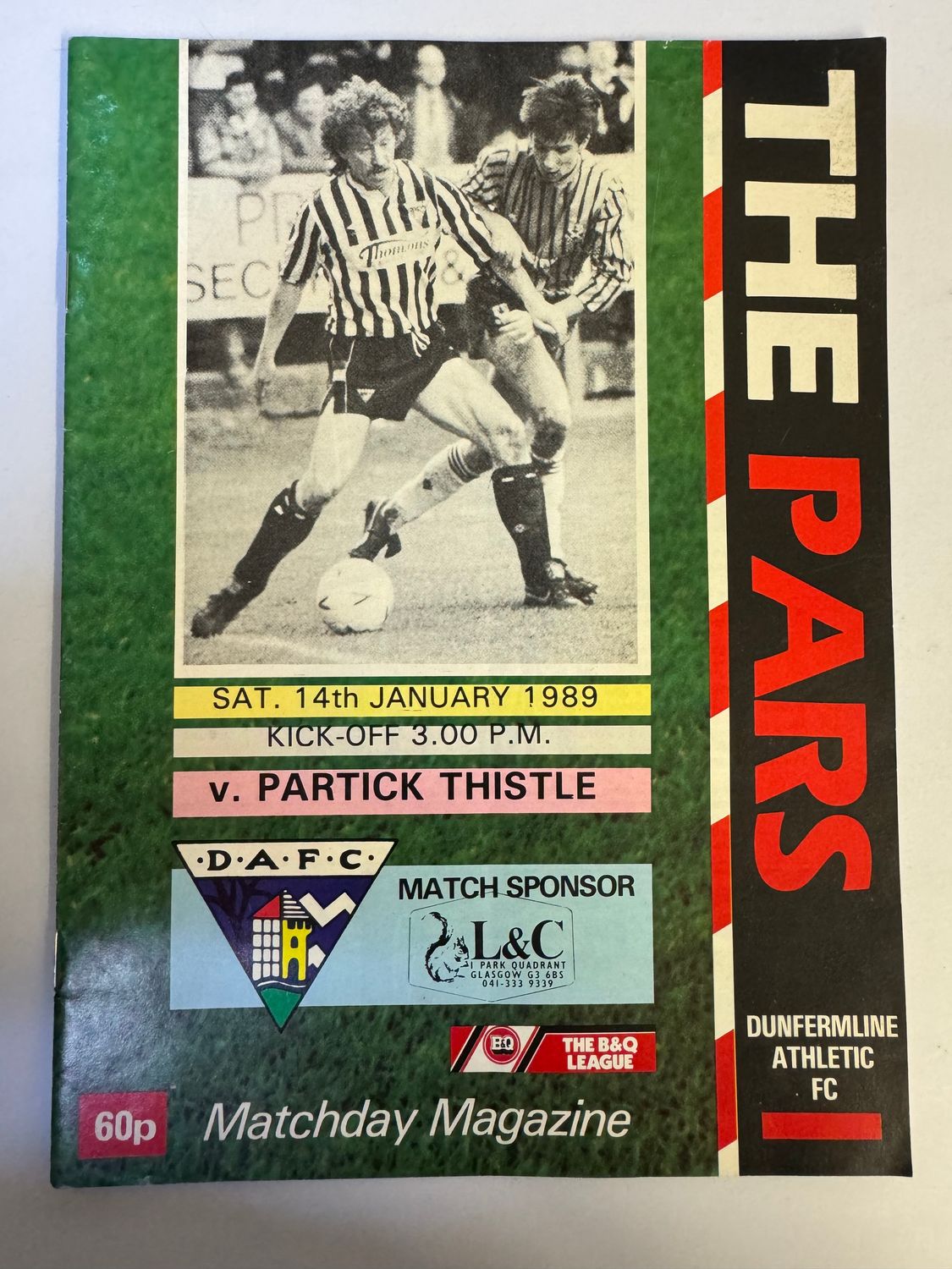 Dunfermline v Partick - 14/1/89