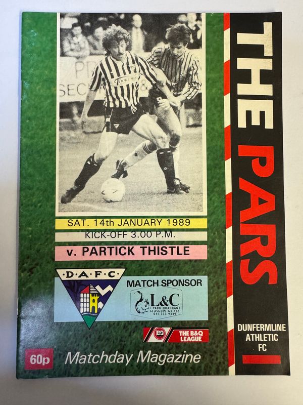 Dunfermline v Partick - 14/1/89