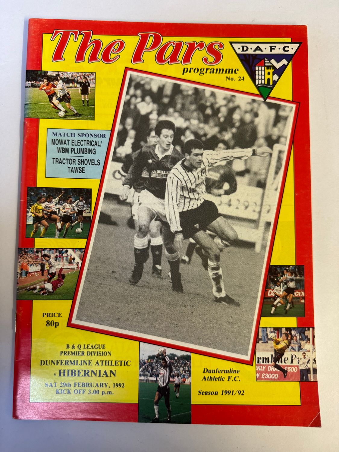 Dunfermline v Hibernian - 29/1/92