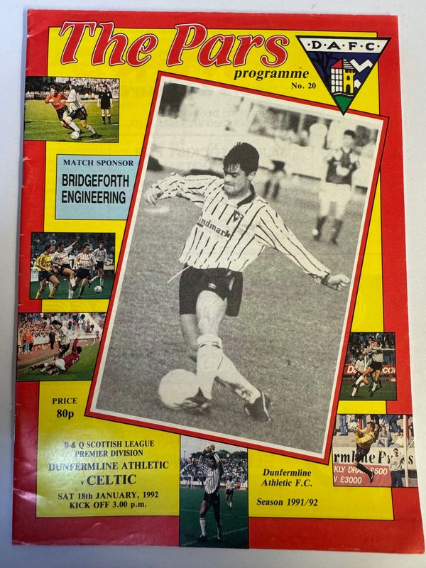 Dunfermline v Celtic - 18/1/92