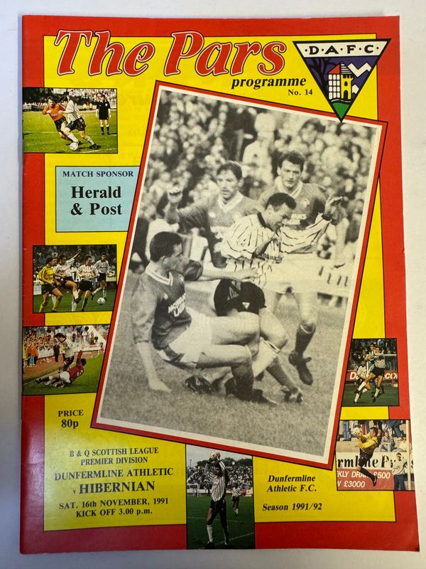 Dunfermline v Hibernian - 16/11/91