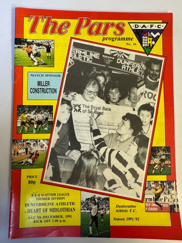 Dunfermline v Hearts - 7/12/91