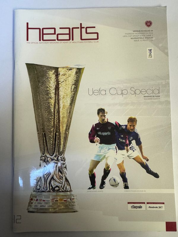 Hearts v Schalke 04 - 4/11/04