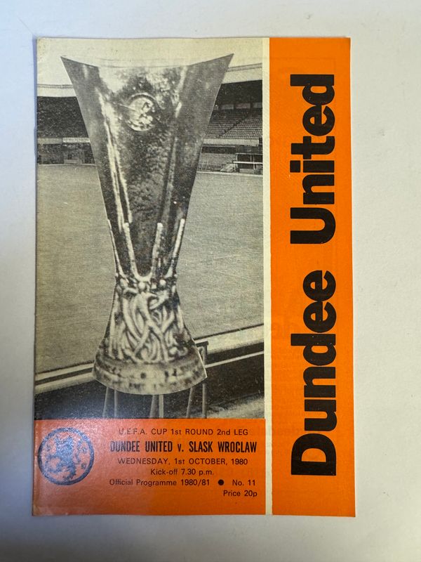 Dundee United v Slask Wroclaw - 1/10/80