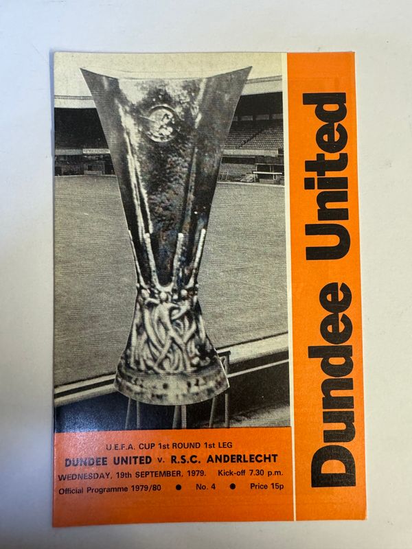 Dundee United v Anderlecht - 19/9/79