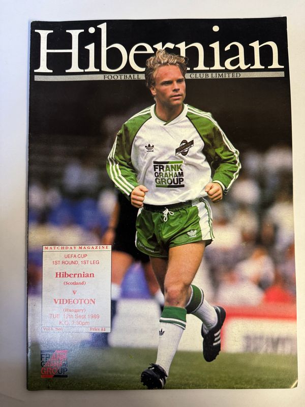 Hibernian v Videoton - 12/9/89