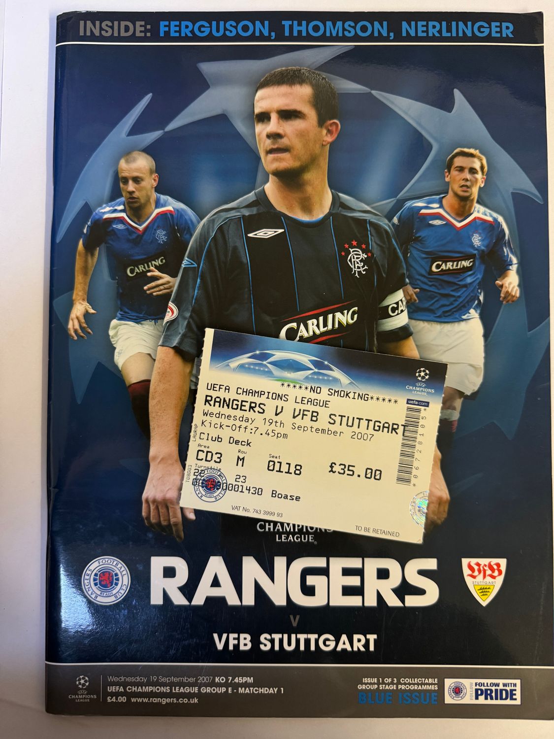 Rangers v VFB Stuttgart - 19/9/07