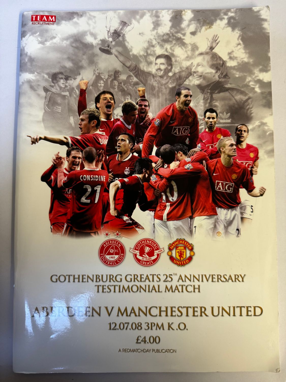 Aberdeen v Manchester United - 12/7/08