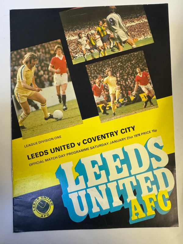 Leeds United v Coventry - 21/1/78