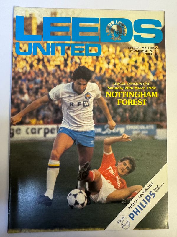 Leeds United v Nottingham Forest - 20/3/82