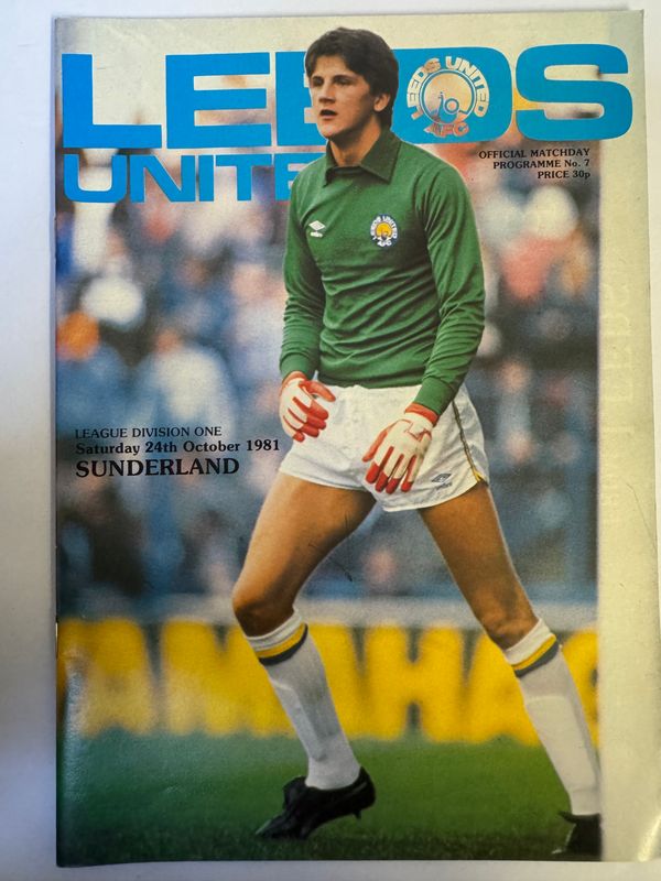 Leeds United v Sunderland - 24/10/81