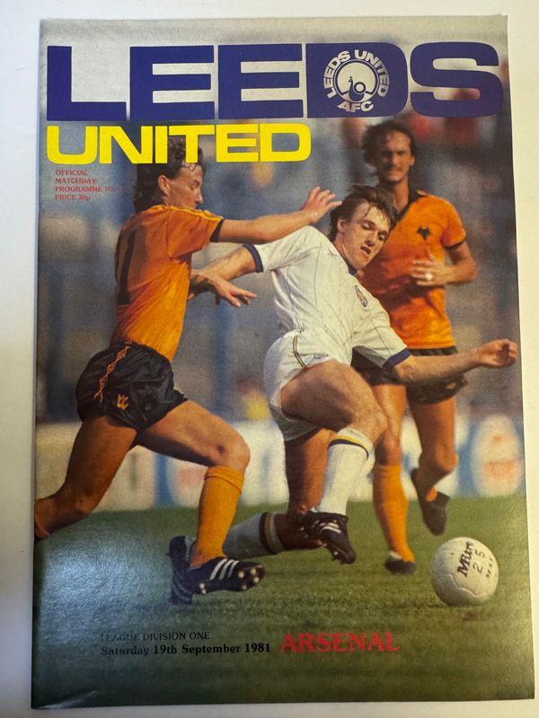 Leeds United v Arsenal - 19/9/81