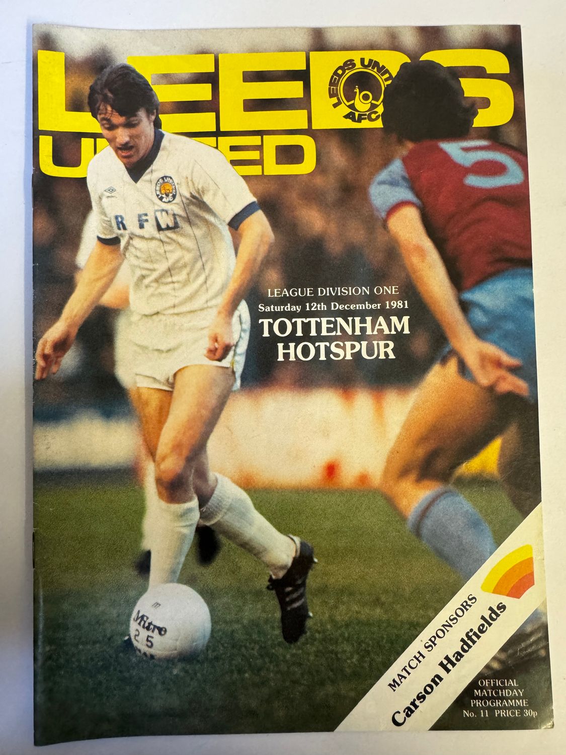 Leeds United v Tottenham Hotspur - 12/12/81