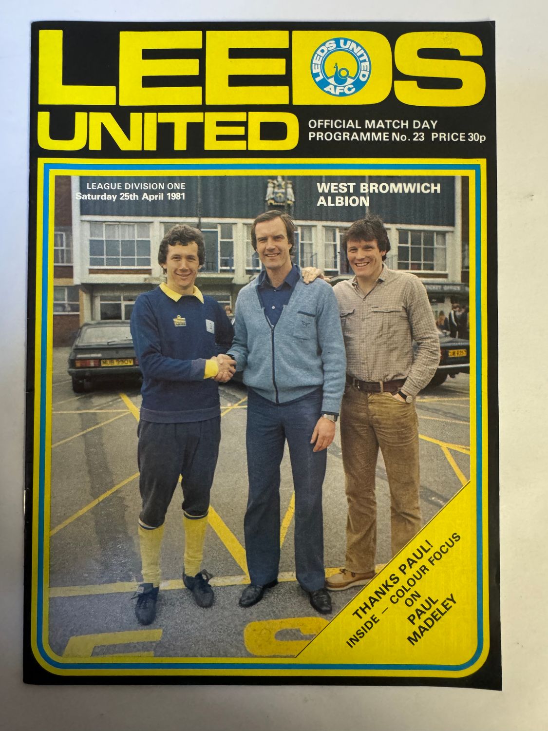 Leeds United v WBA - 25/4/81