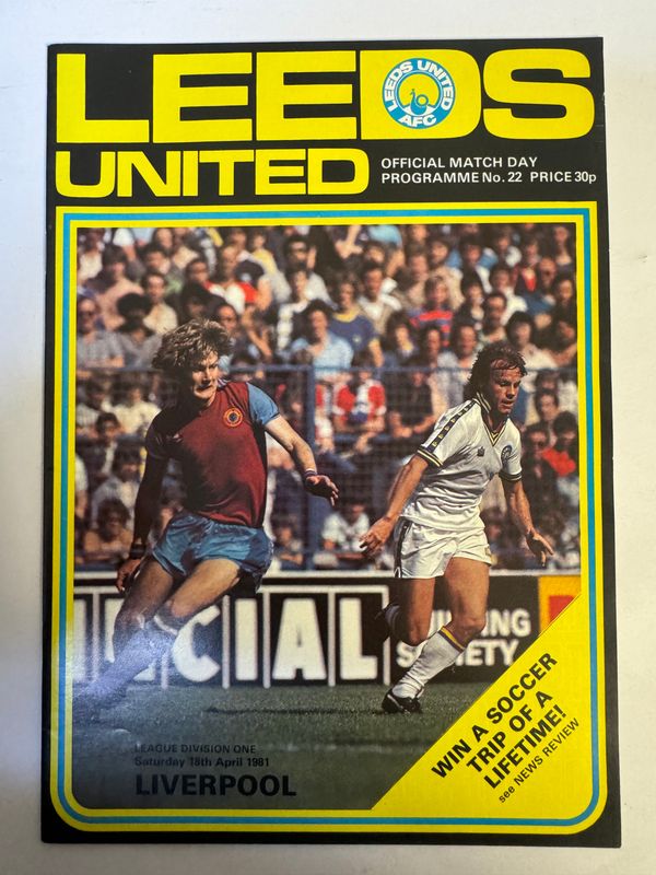 Leeds United v Liverpool - 18/4/81
