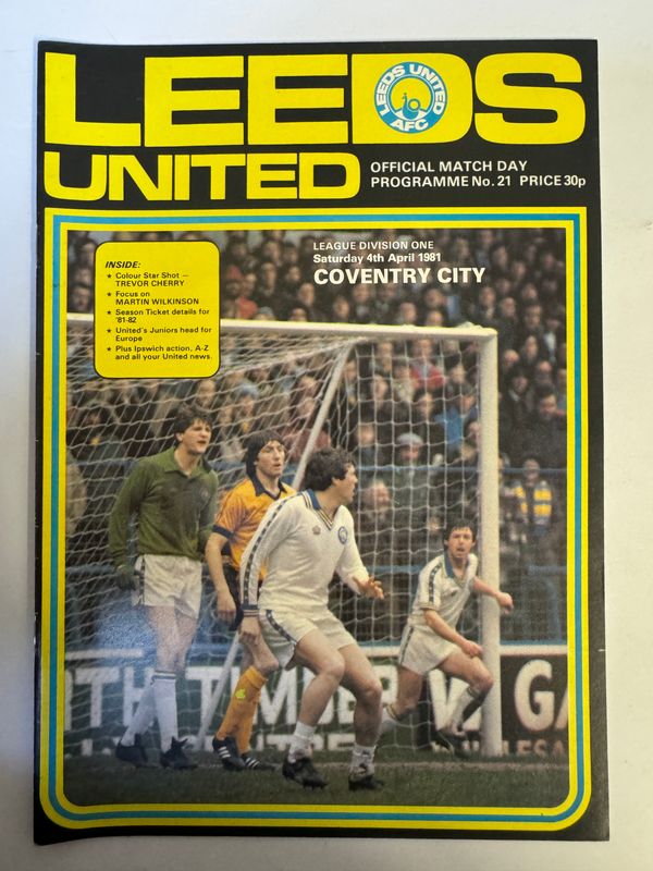 Leeds United v Coventry - 4/4/81