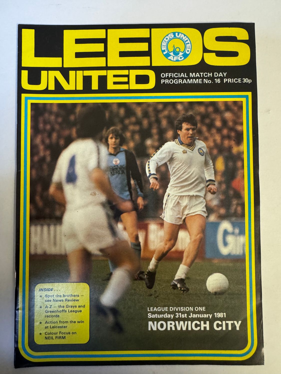 Leeds United v Norwich - 31/1/81