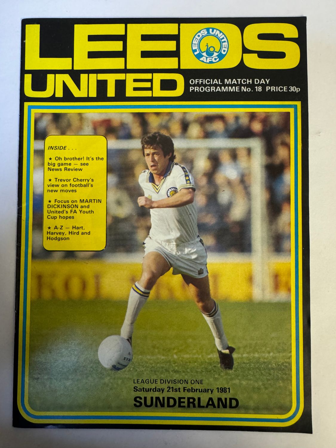 Leeds United v Sunderland - 21/2/81