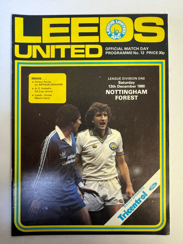 Leeds United v Nottingham Forest - 13/12/80