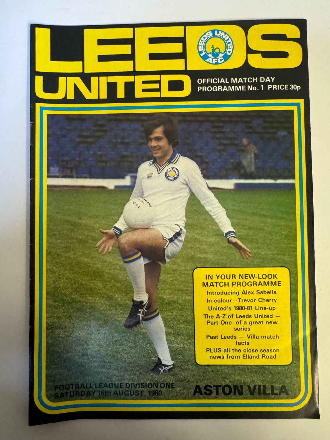 Leeds United v Aston Villa - 16/8/80