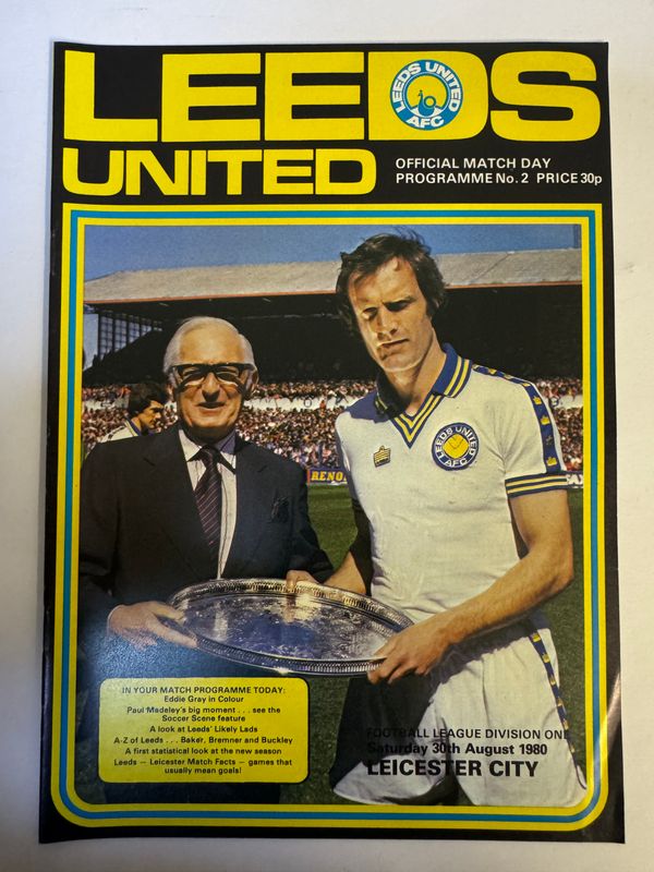 Leeds United v Leicester - 30/8/80