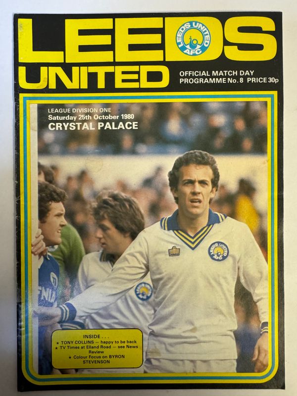 Leeds United v Crystal Palace - 25/10/80